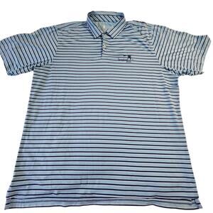 Blue Striped Polo Shirt for Men